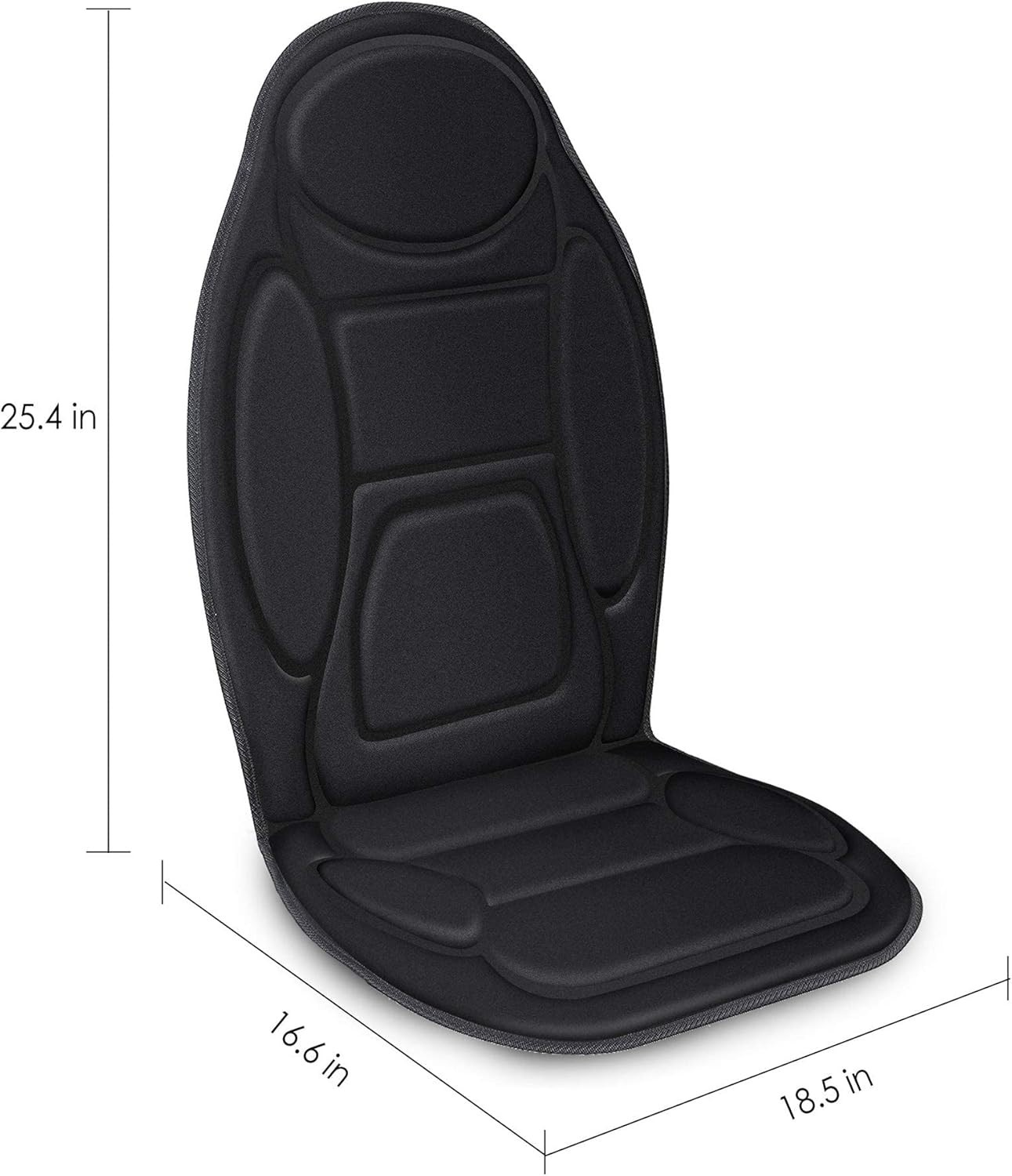 Ergonomic Back Massager with Gentle Heat – 6 Vibration Settings for Home/Office