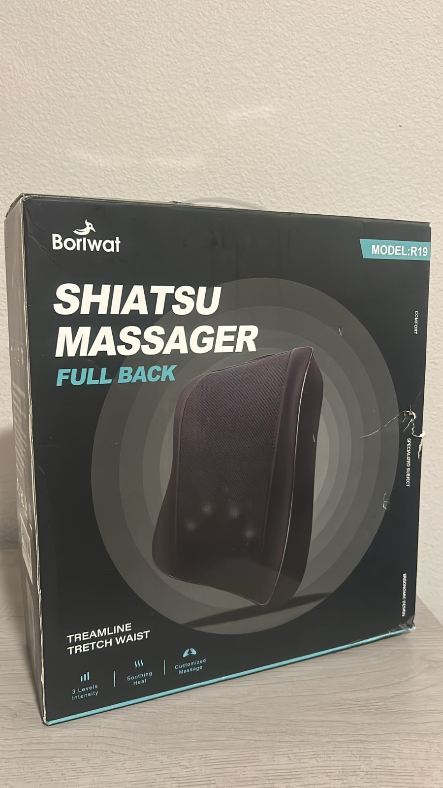 Boriwat R19 Massager with Heat Shiatsu 4D Kneading Rolling Up and Down Back NEW