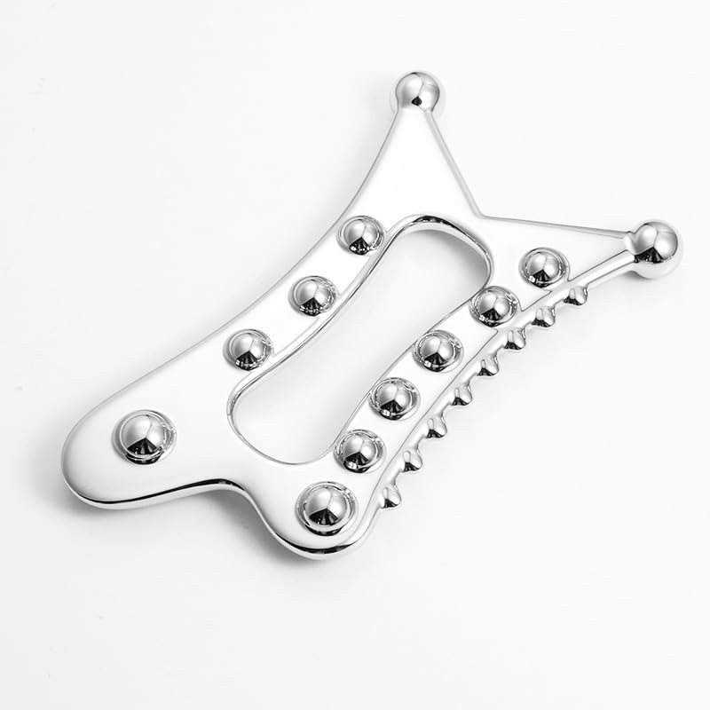 Stainless Steel Gua Sha Facial Tool，Metal Guasha Muscle Scraper Tool，Lymphati…