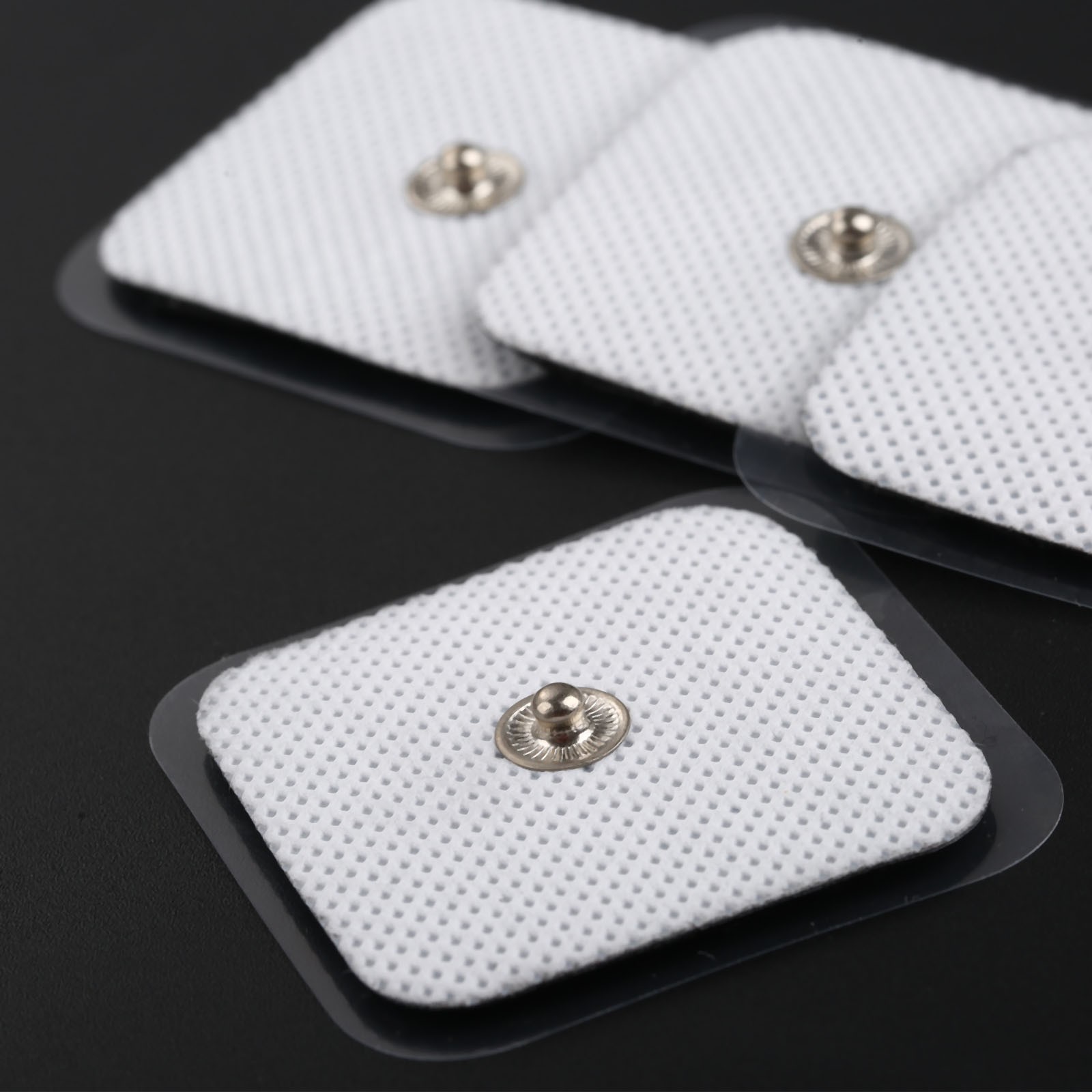 20Pcs Snap On Replacement Electrode Tens Pads 4x4cm For Physiotherapy Massagers