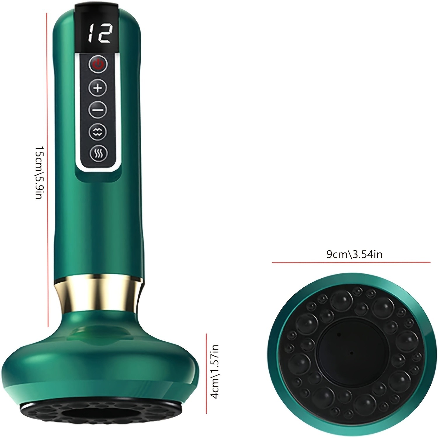 Portable Compact Modern Hypoallergenic 12-Level Electric Vacuum Cupping Massager