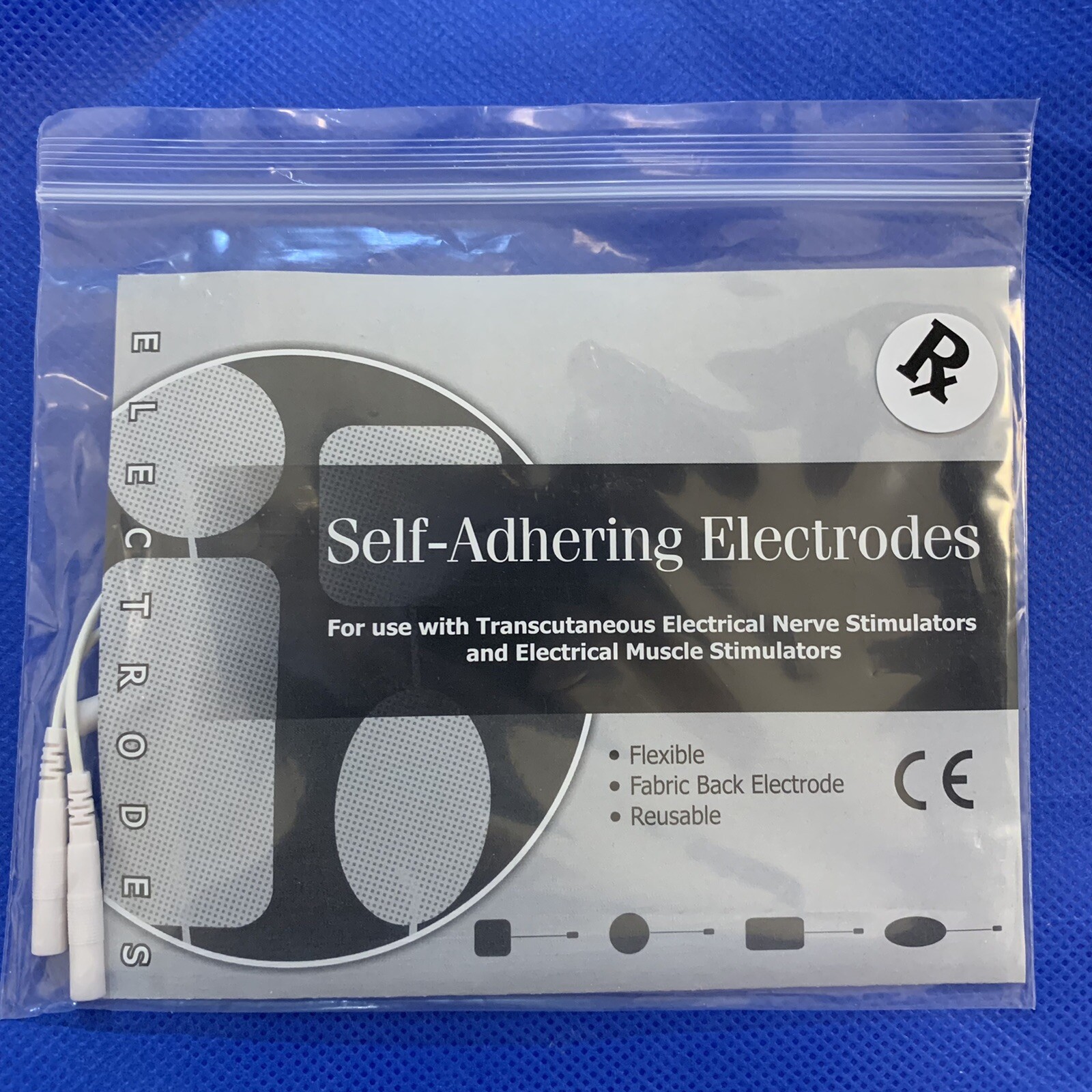 4 Replacement Pads for Massagers / Tens Units electrode pads2x2Inch White Cloth