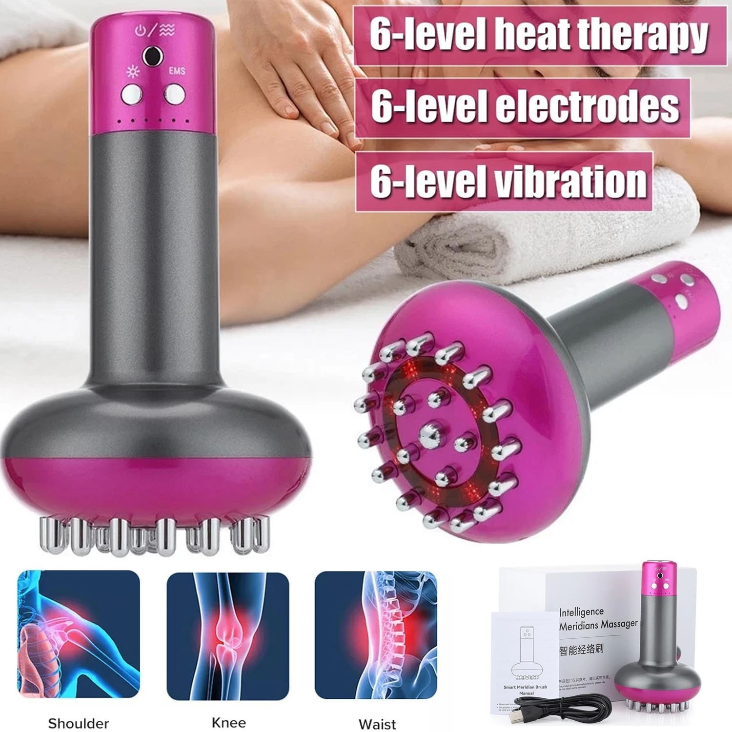 Body Sculpting Lymphatic Drainage Machine Meridian Massage Brush Anti Cellulite