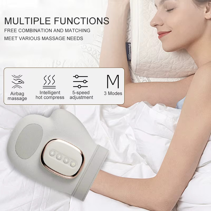 Airbag Hand Massager, compression palm, wrist, and finger massage machine, vi…