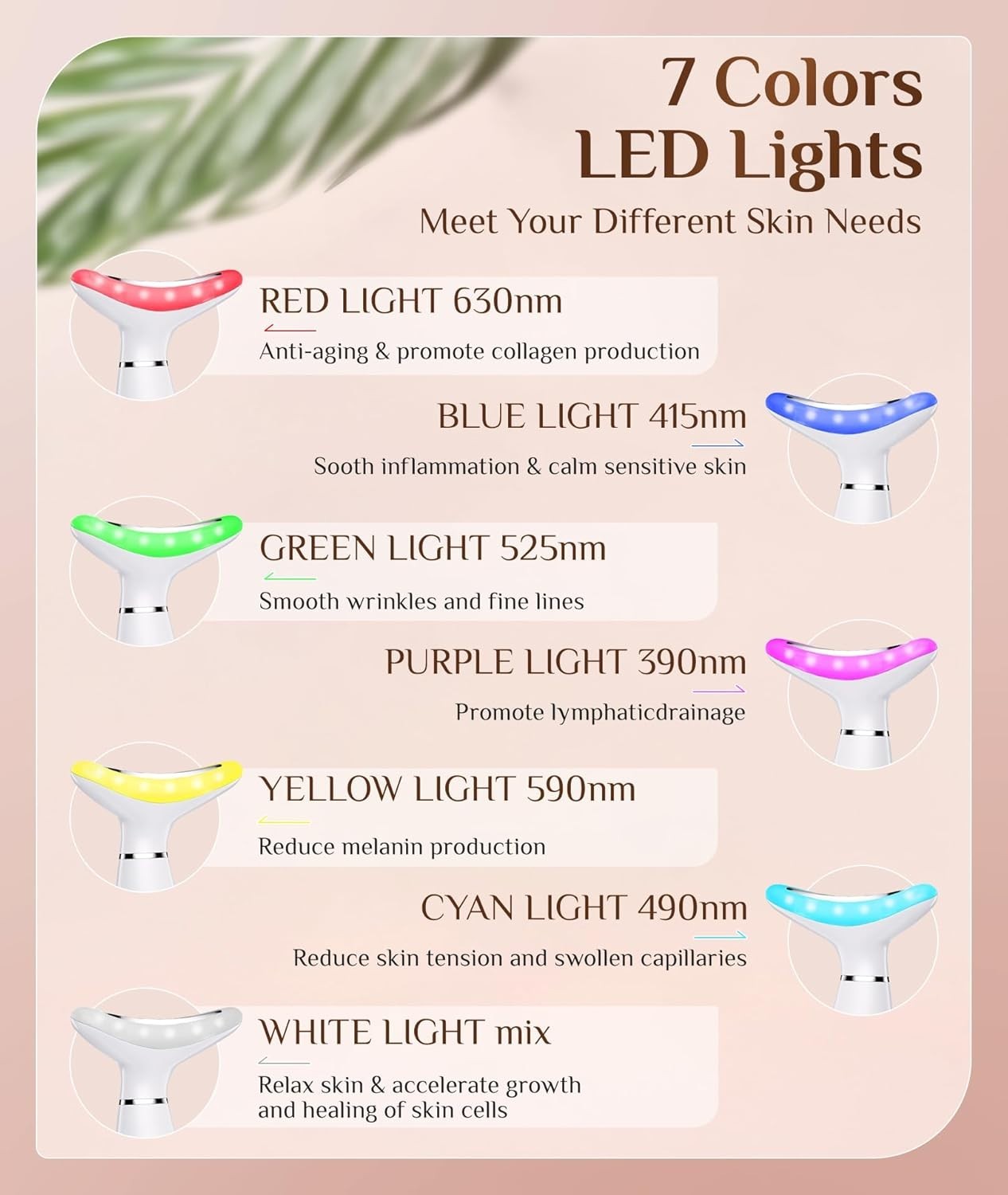 Lightweight Vibrating Facial Massager – 7 Color Modes for Flawless Skin Anytime