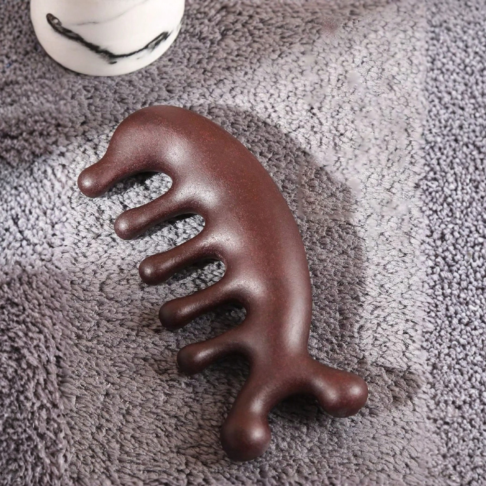 Wooden Style Massage Comb 5 Tooth Scalp Massage Loc Comb Head Neck Massager Tool
