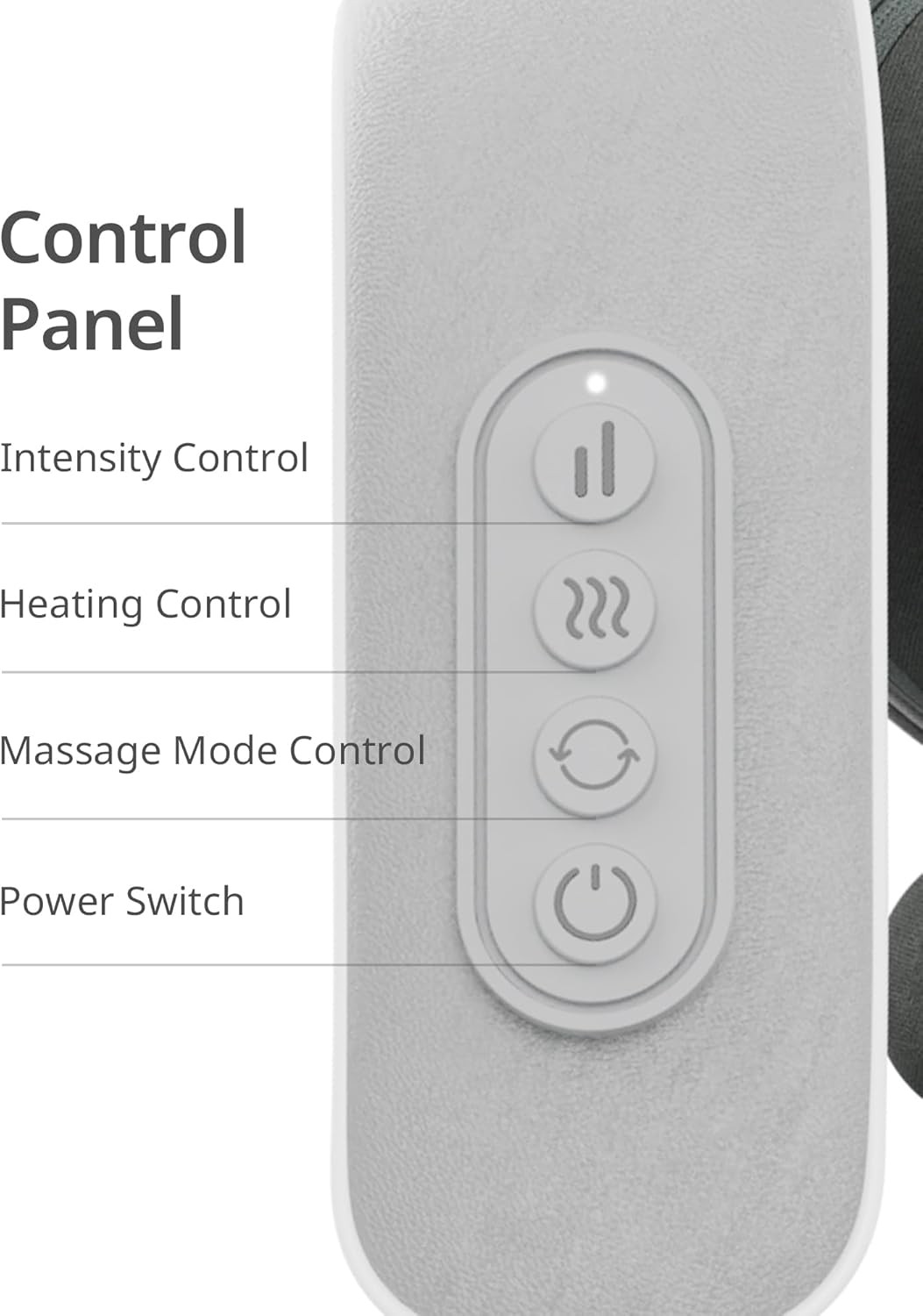 Cordless Shiatsu Neck Back Massager with Heat, 3 Modes, 2 Intensities