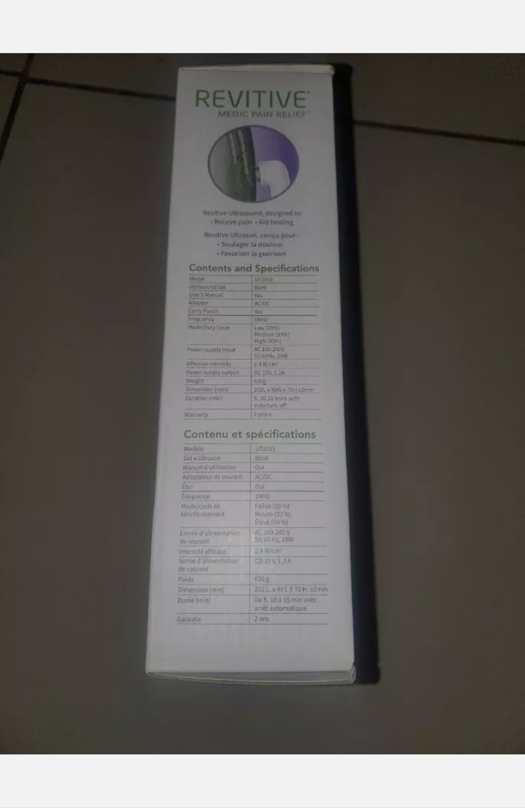Revitive Pain Relief Ultrasound Therapy – Pain relief