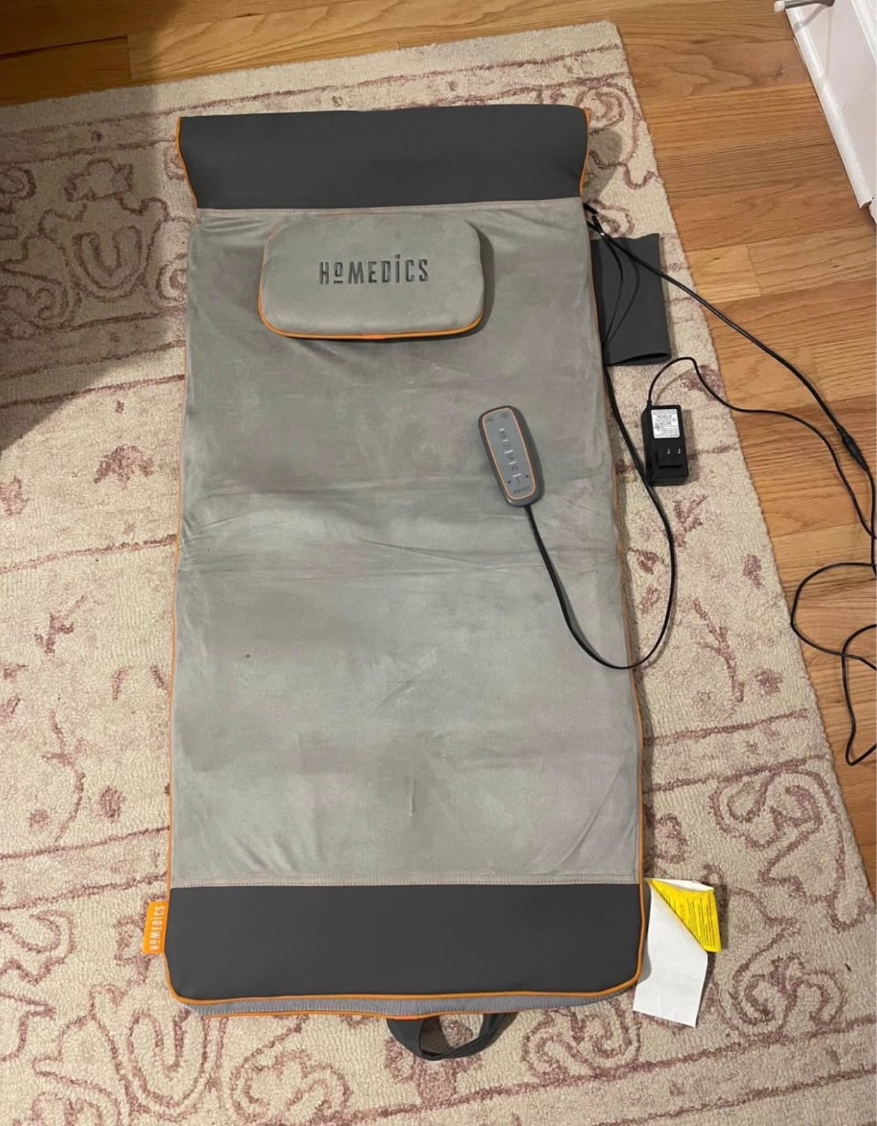 HoMedics homeSTRETCH Motion Massage Mat Air Compression Vibration Gray Remote