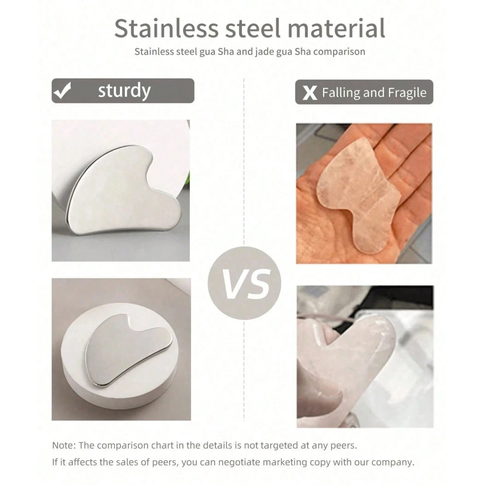 Stainless Steel Gua Sha Tool Face Massager Scraper Lymphatic Drainage Sculpting
