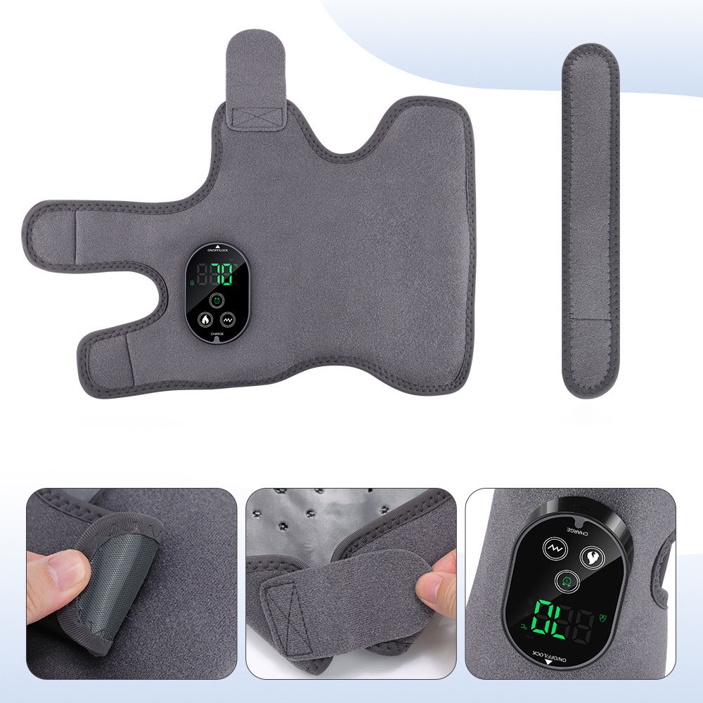 3000mAh Electric Foot Ankle Massager Brace Pain Relief Heating Vibration Therapy