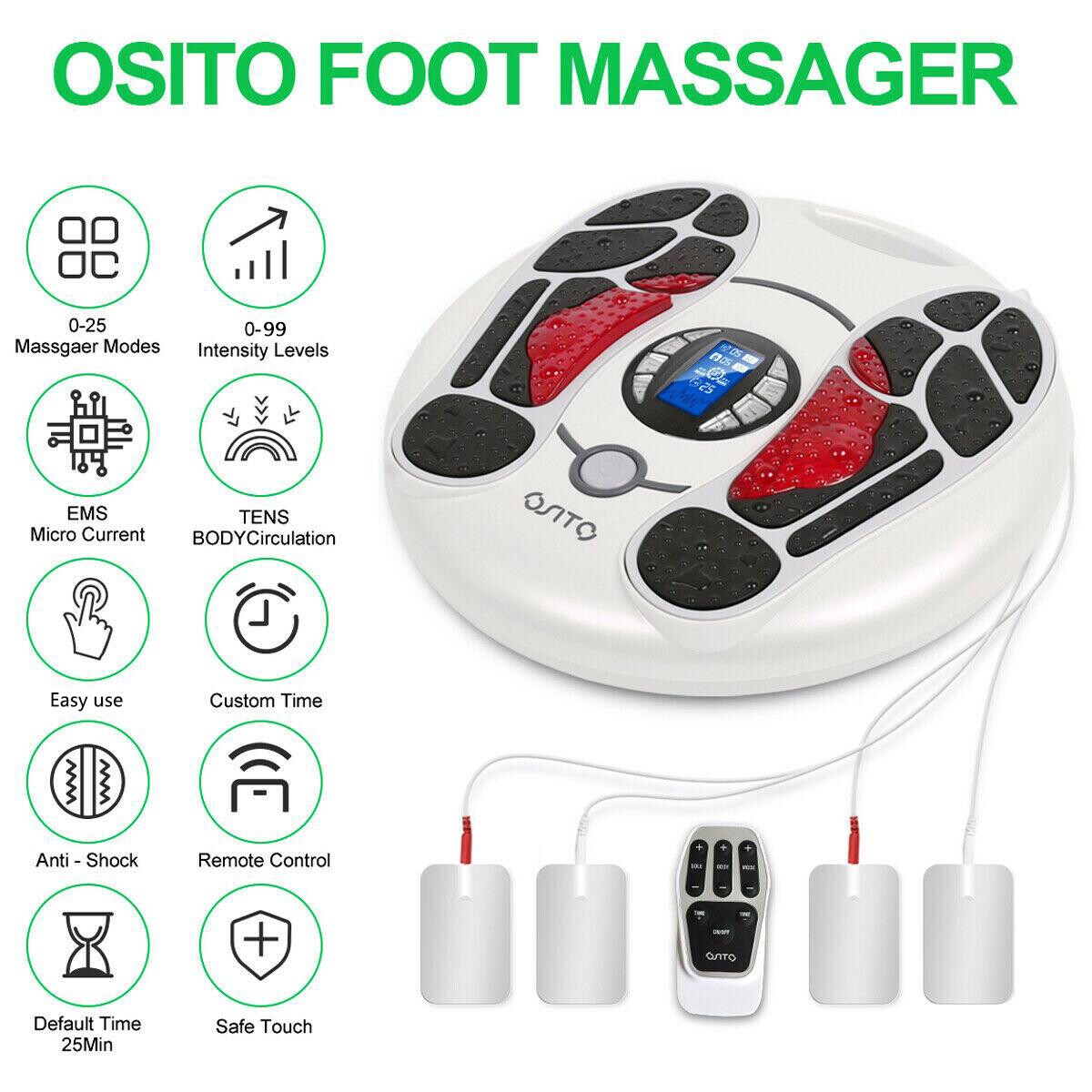 OSITO EMS Foot Massager Circulation Stimulator Booster for Neuropathy Feet TENS