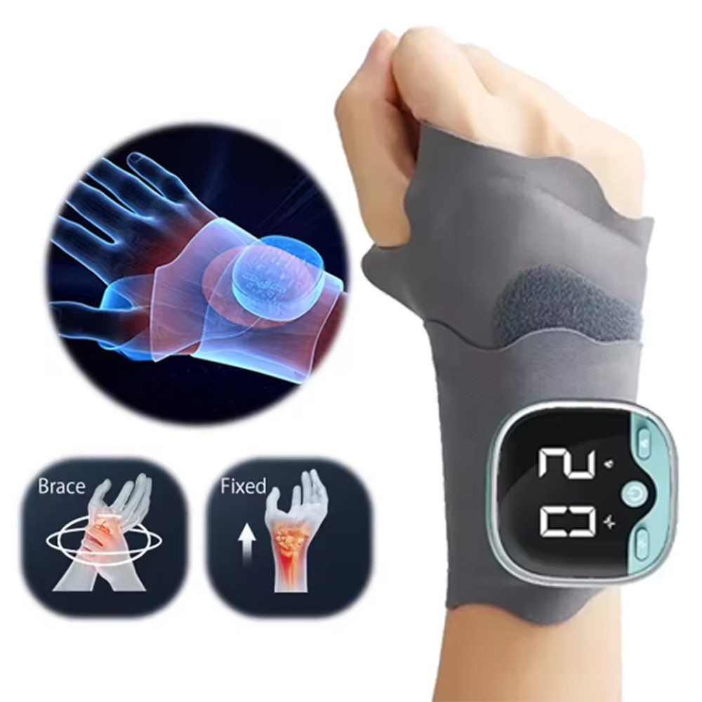 Cordless Hand Wrist Massager 3 Heat Levels, 5 Massage Modes, 9 Intensity levels