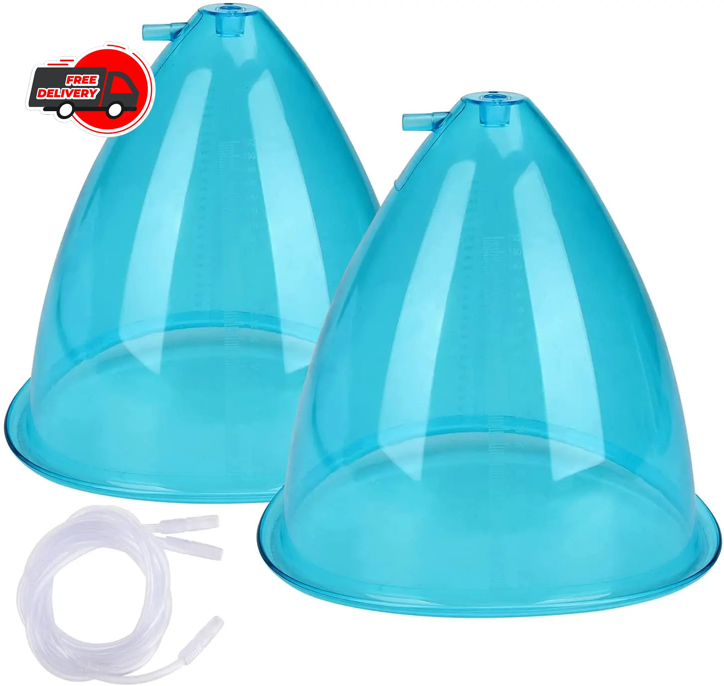 2pcs Breast Hip Vacuum Cupping Massage Cups 180/150ml Enlargement Suction Set 💆