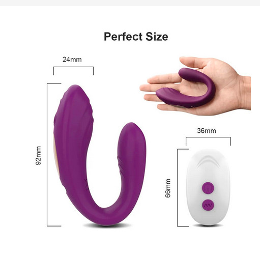 10 VIBRATING MODES FEMALE WOMEN PERSONAL MASSAGER STIMULATOR DUAL MOTOR U SHAPE