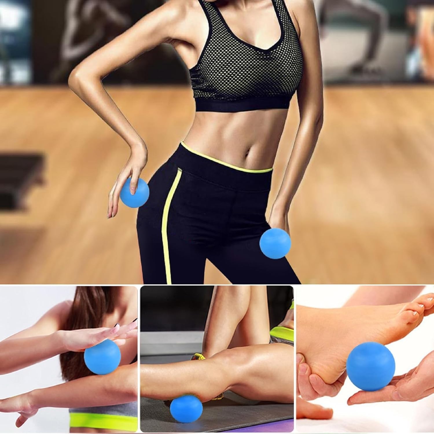 Blue Lacrosse Ball for Stress Relief & Enhanced Blood Flow – Compact & Portable