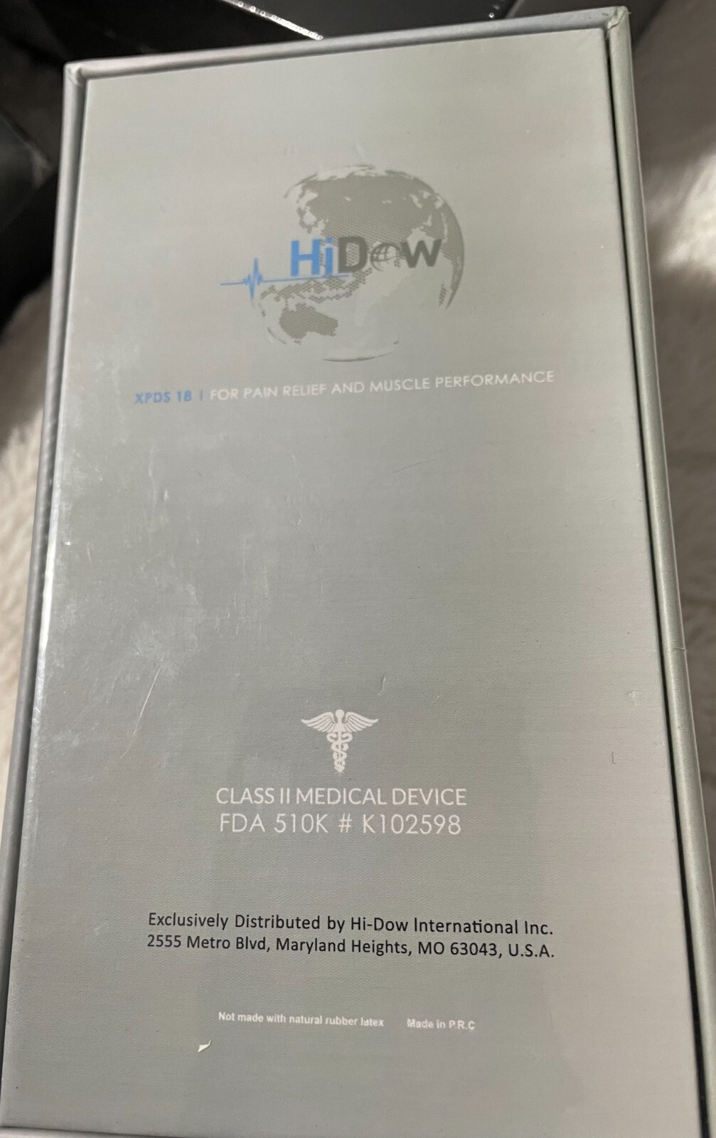HiDow XPDS 18 Silver Wired device For Pain Relief & Muscle Performance.BRAND NEW