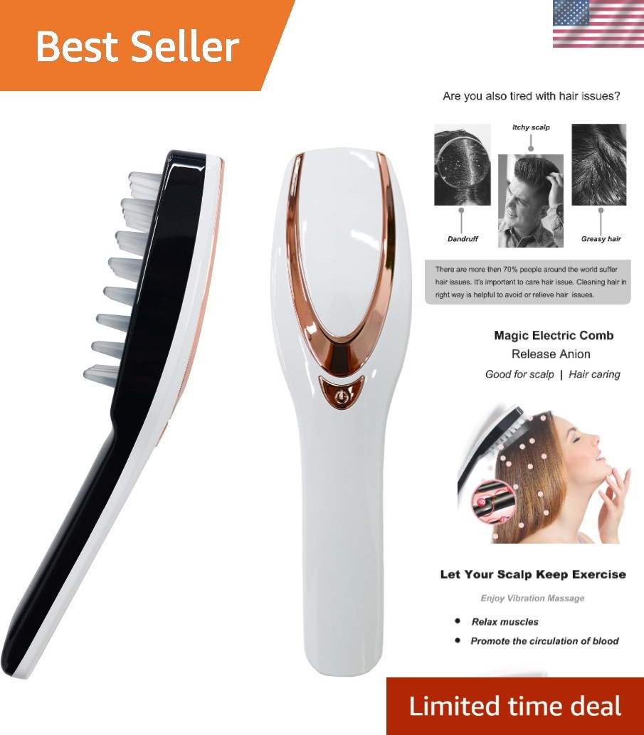 Luxury Electric Scalp Massager Brush – Rechargeable & Compact for Relaxation