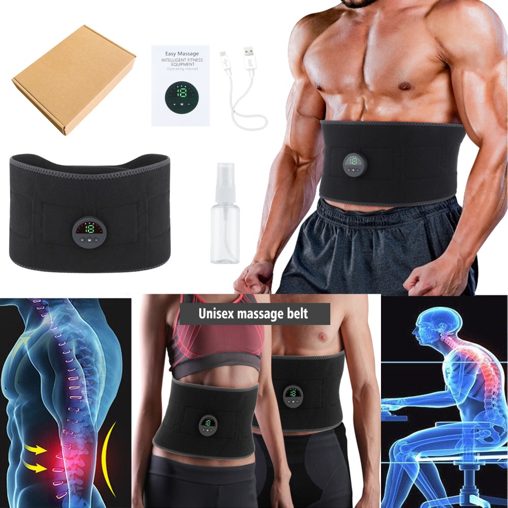 EMS Electric Abdominal Massage Belt Enhance Core Stability BurnFat Waist Trimmer