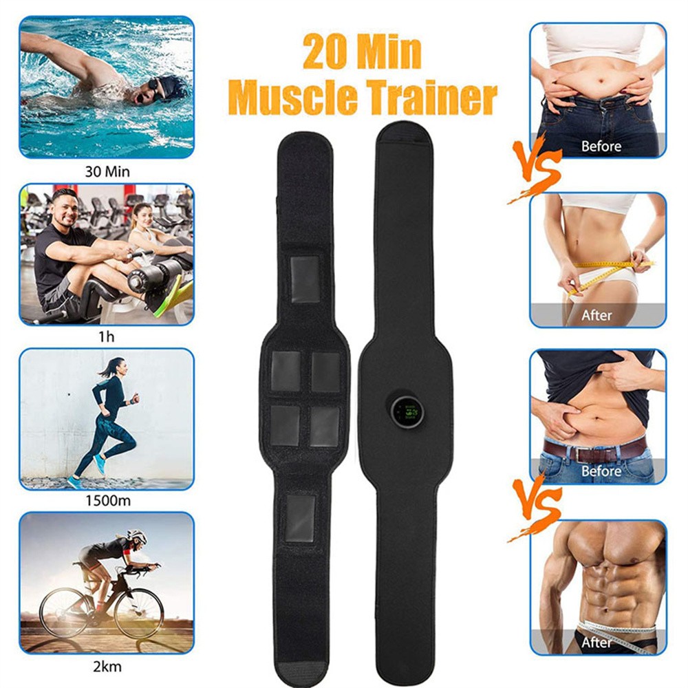 Next Gen Ultra EMS Muscle Stimulator Rechargeable Fitness AB Belt Toning Set