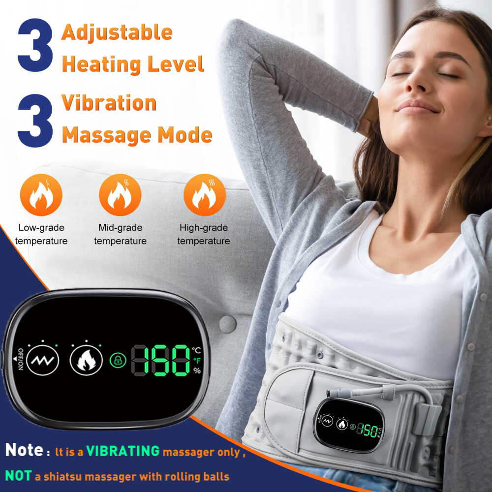 Cordless Red Light Heating Decompression Belt Inflatable Lumbar Support Brace