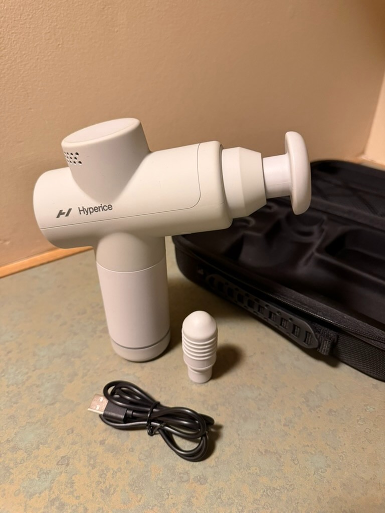 Hyperice Hypervolt GO 2 Handheld Percussion Massage Gun – With Case and Cable