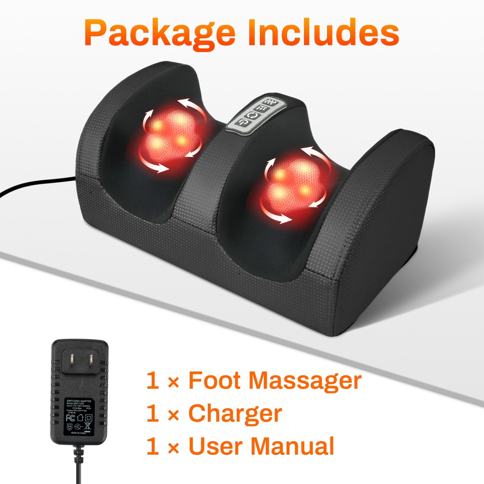 Shiatsu Foot&Calf Massager with Heat Shiatsu Deep Kneading For Tired Muscles NEW