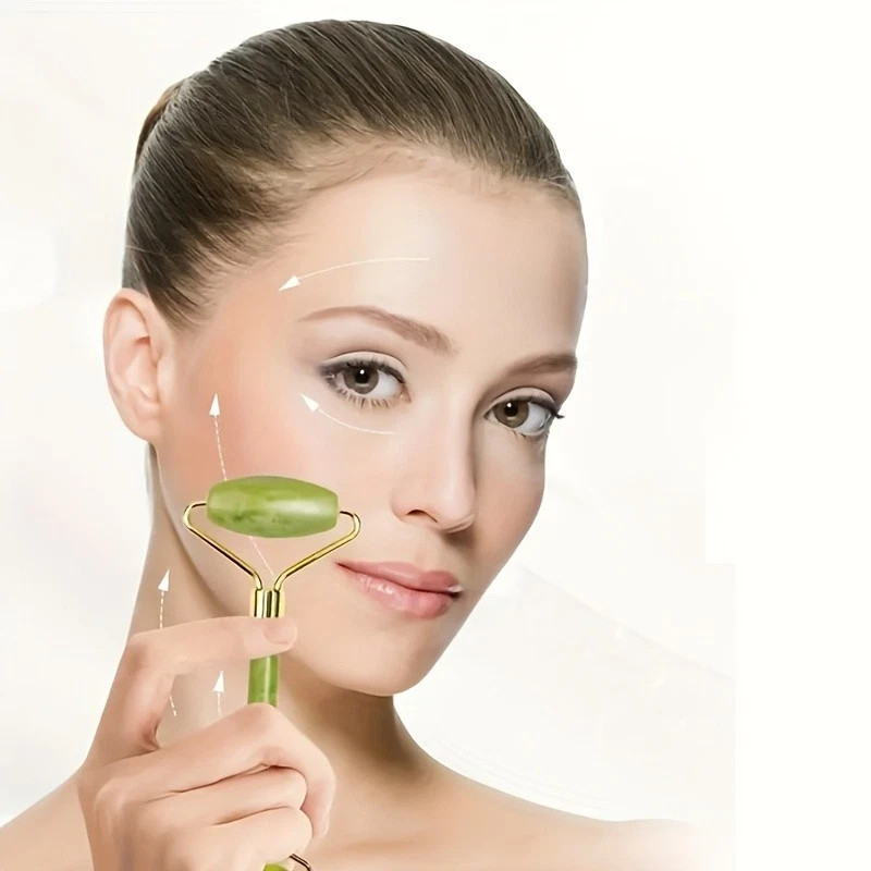 3 pcs Jade Roller and Gua Sha Set – Guasha Tool for Face – Skin Care Gift Set