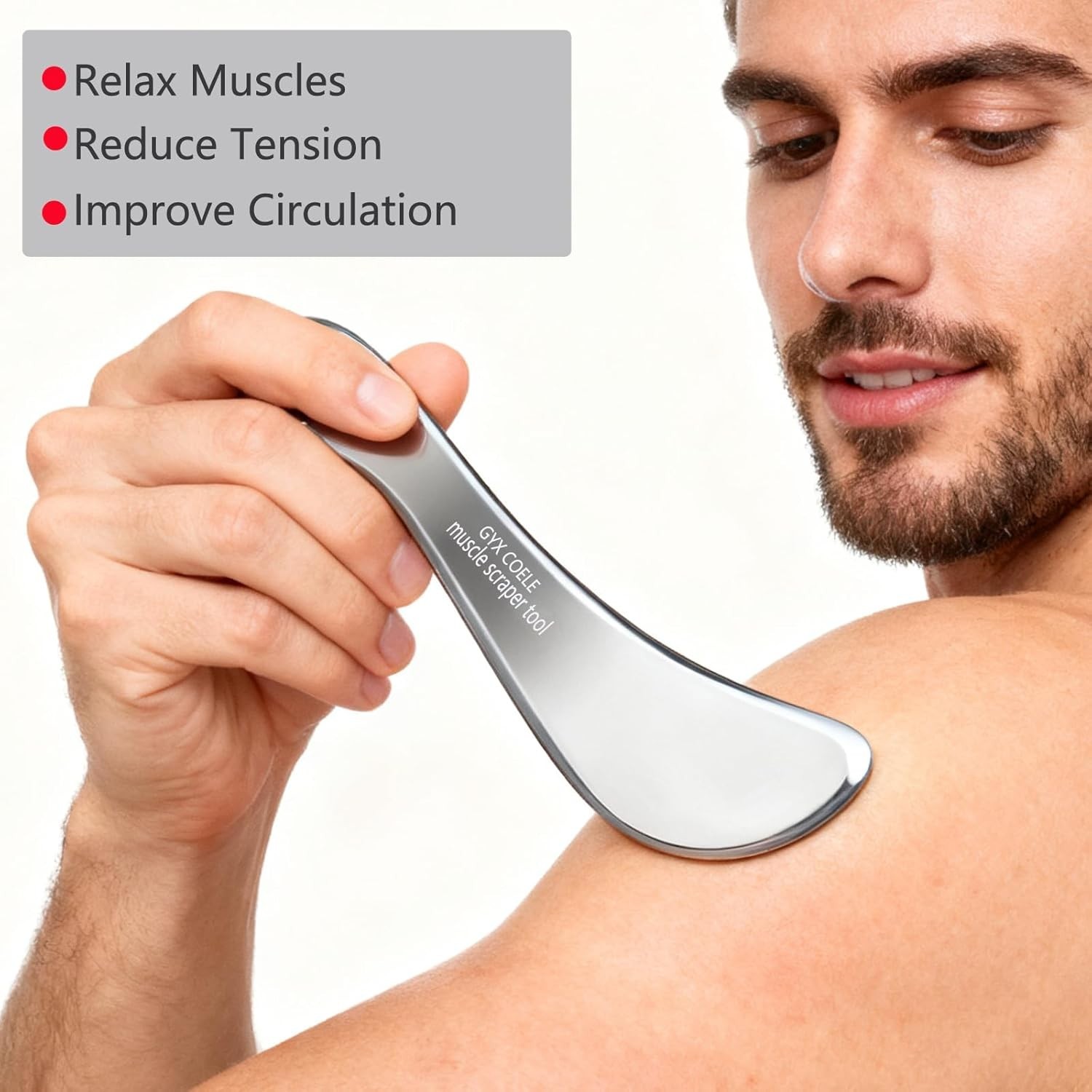 Stainless Steel Muscle Scraper Gua Sha Scraping Massage Tool, IASTM Tools, Great