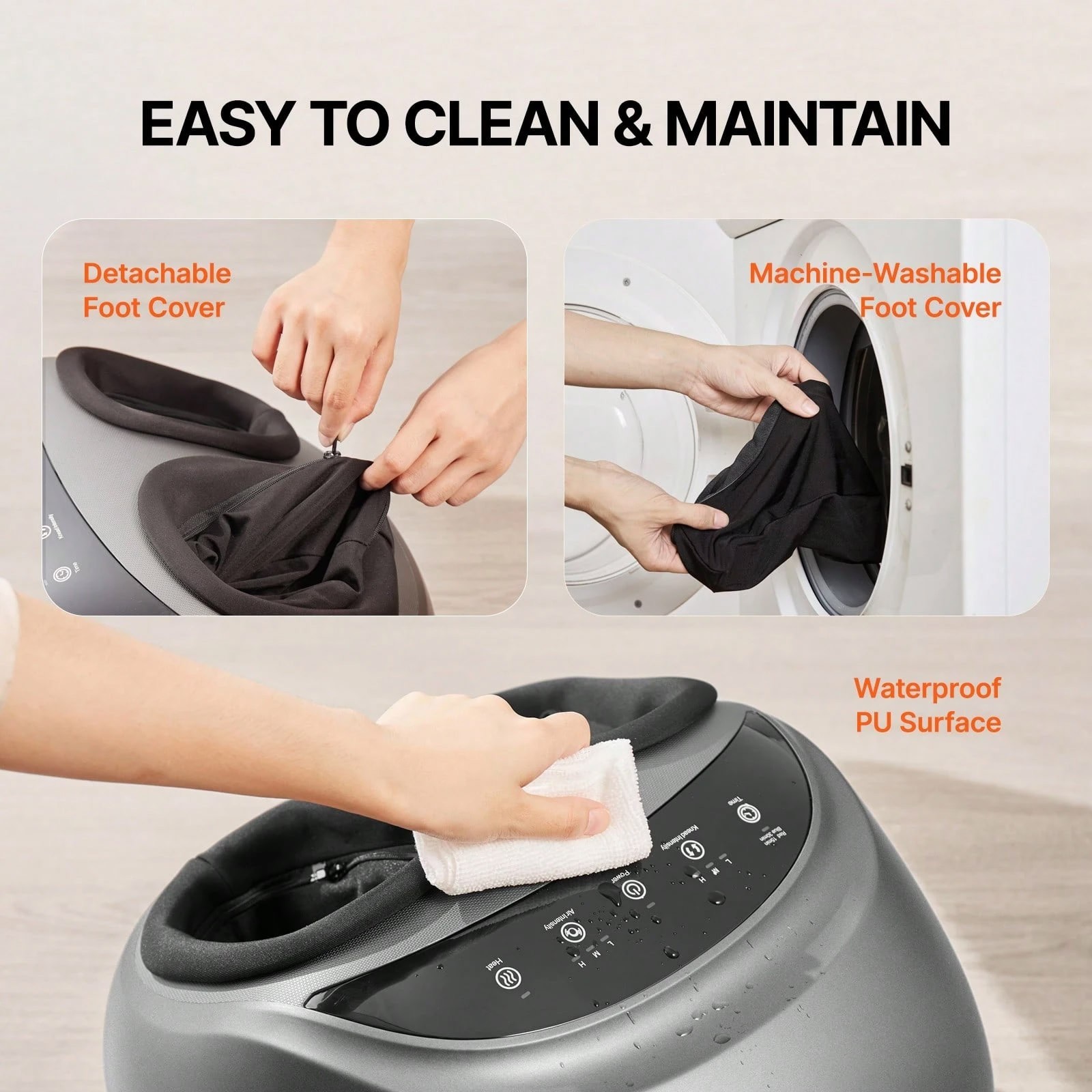 Foot Massager Machine With Heat Shiatsu Kneading Compression Therapy