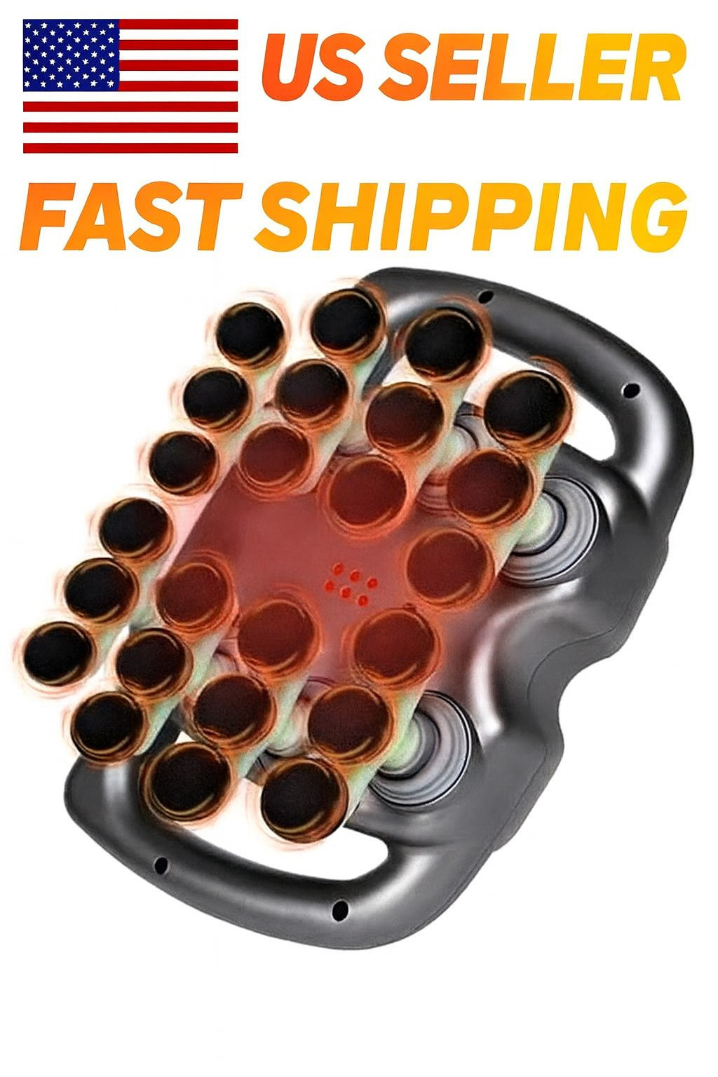 24-Head Fascia Gun High-Frequency Vibration Body Massage Gun Back Waist Massager