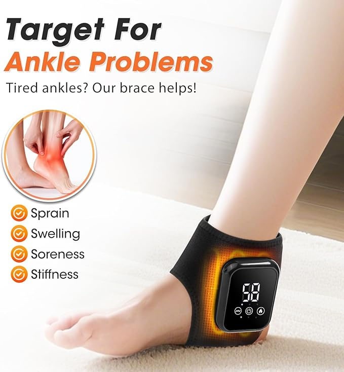 1/2 pcs Ankle Heated Brace Wrap Warmer Foot Massager Ankle Joint Protection Gift