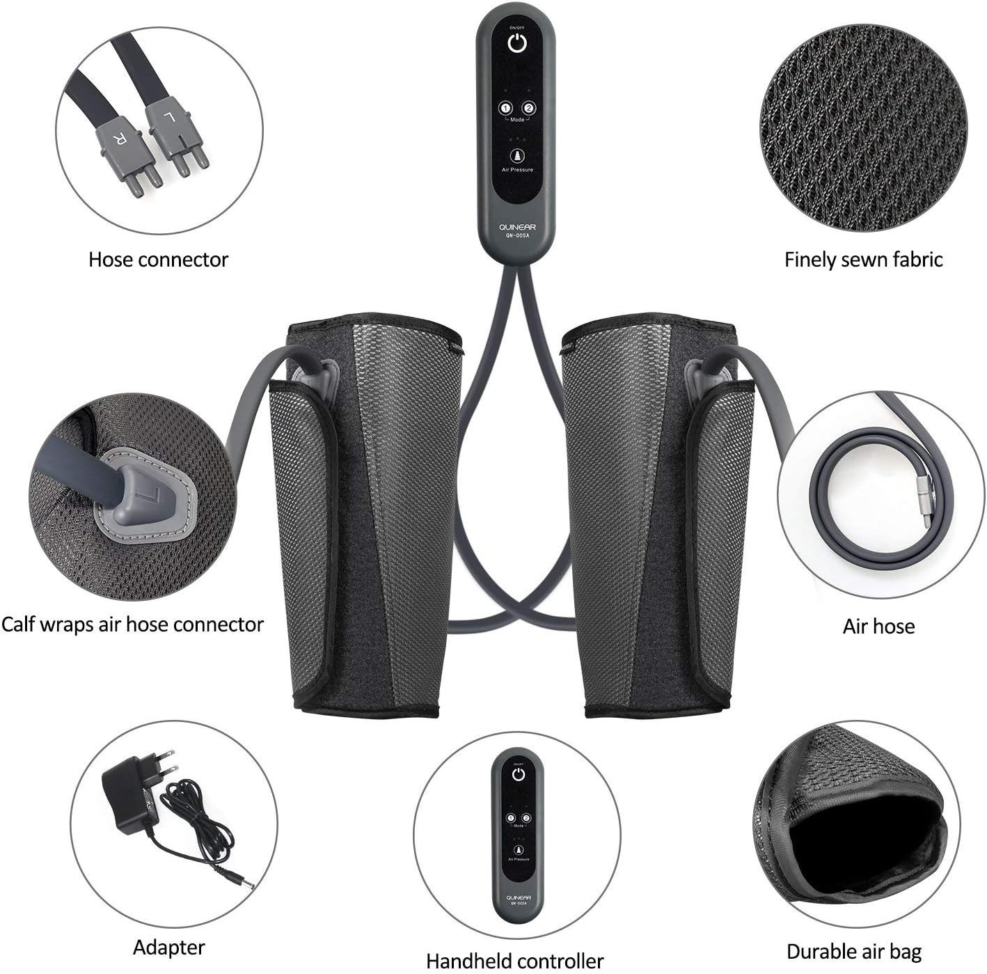 Air Compression Leg Massager for Circulation & Pain Relief