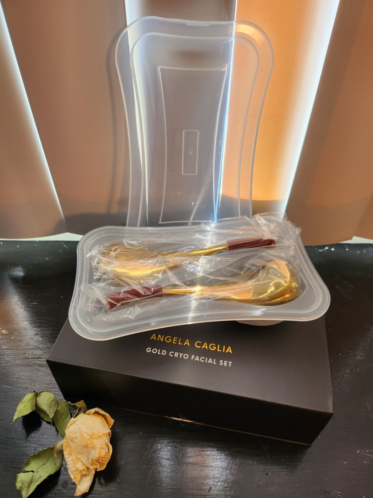 Angela Caglia Gold Cryo Facial Set Globes- New In Box