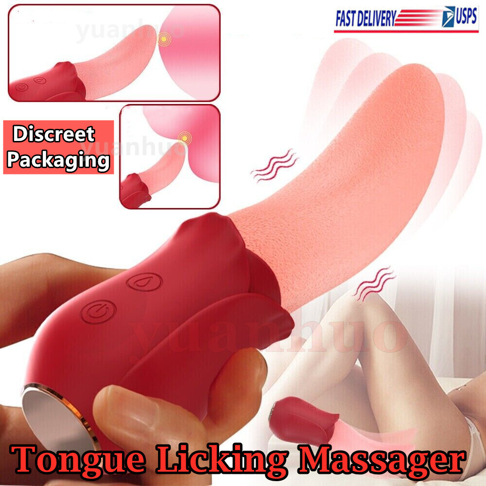 Oral Tongue Licking Massager Powerful Multi Speed Stimulator Rechargeable Women