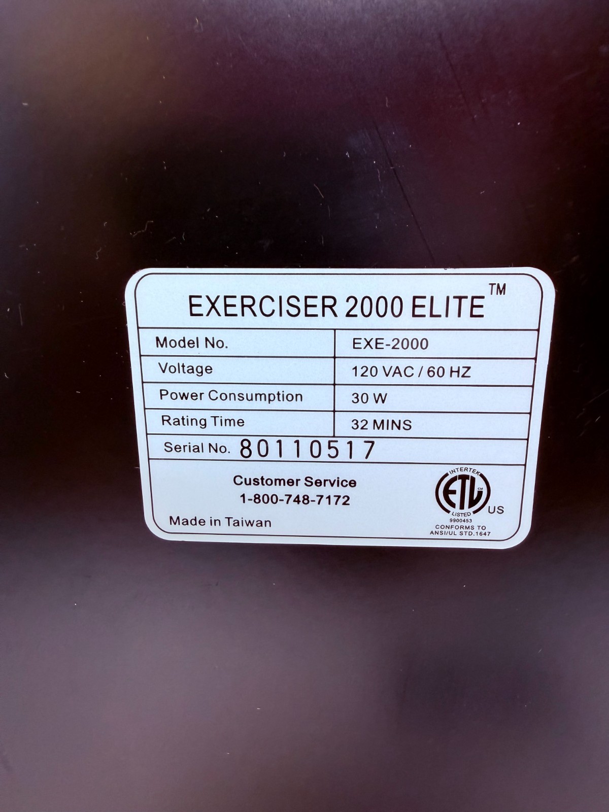 Exerciser 2000 Elite EXE-2000 Platinum Series Chi Swing Machine Massager