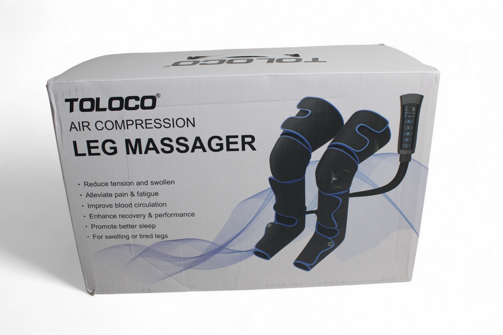 TOLOCO Leg Massager w/ Air Compression for Circulation, Relaxation, Pain Relief