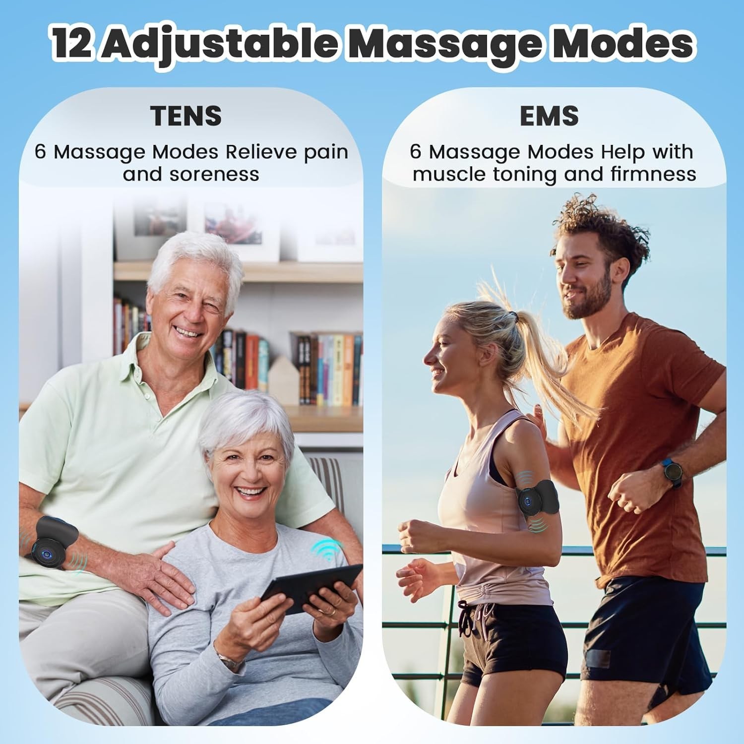 MASTOGO Wireless Tens Unit Muscle Stimulator – Two Sets of Tens Unit Massager…
