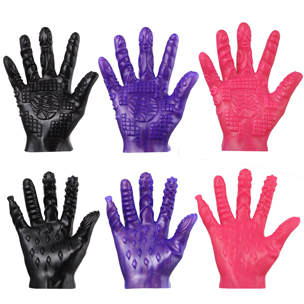Lady Hand Finger Massage Silicone Glove Massager Improve Pleasure Tool