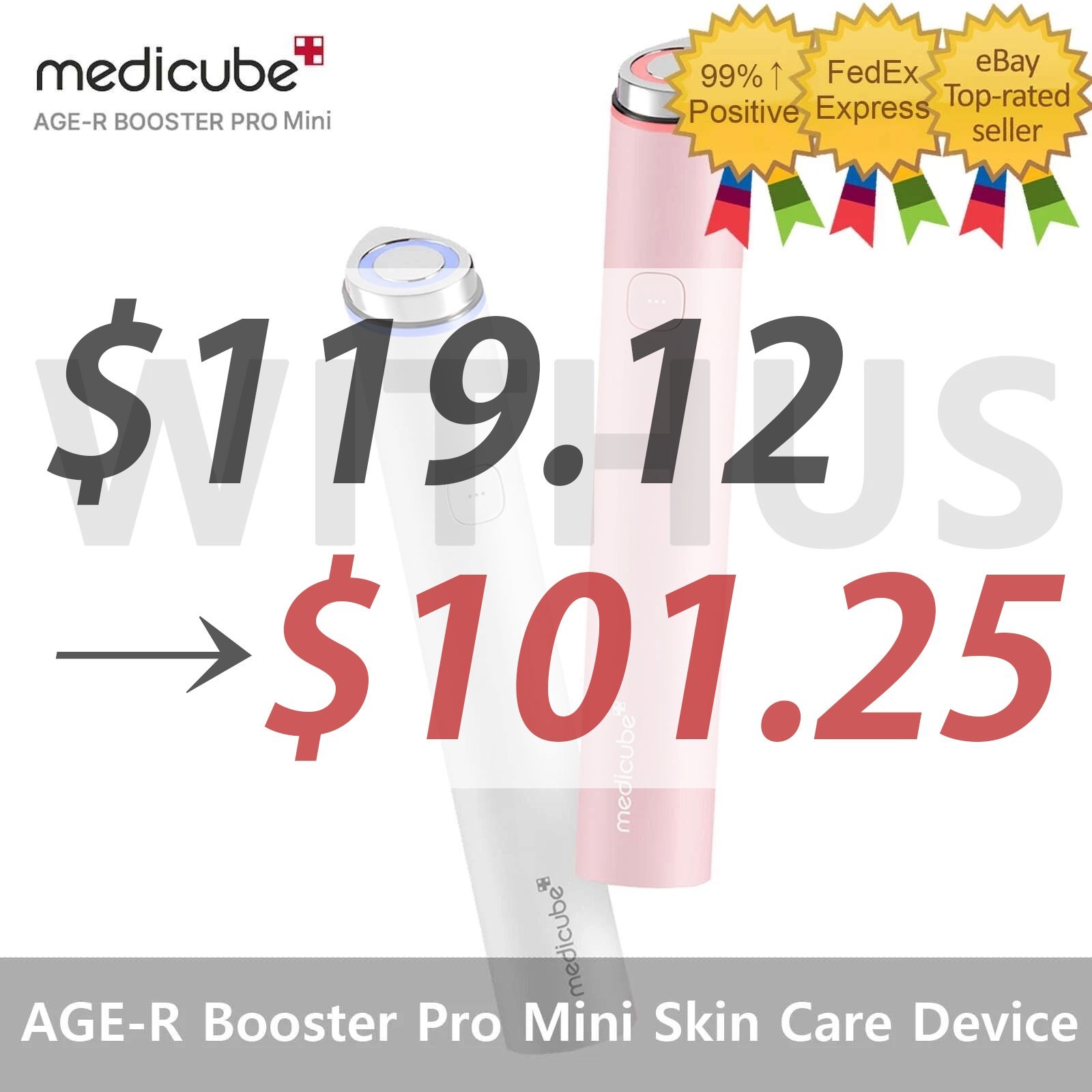 [CLEARANCE] Medicube AGE-R Booster Pro Mini Home Skin Care Device.PINK