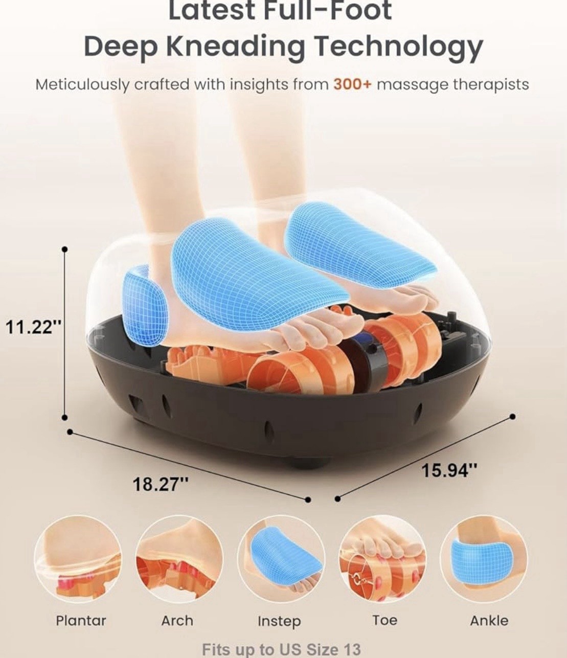 RENPHO RF-FM059R Foot Massager Machine – Black