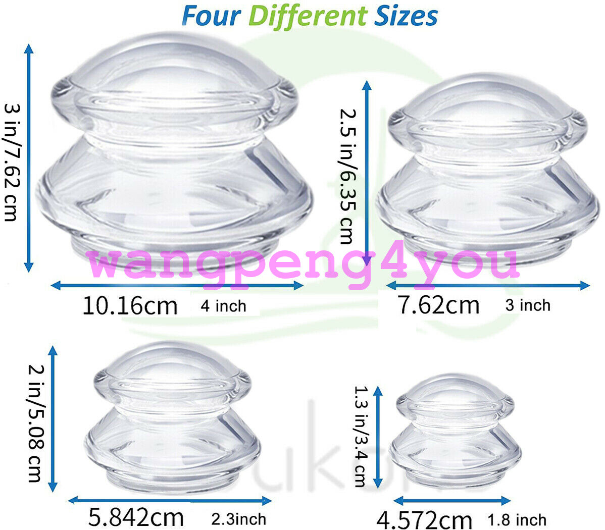Koukone Silicone Massage Cupping THERAPY SET Cellulite Treatment Suction Jar