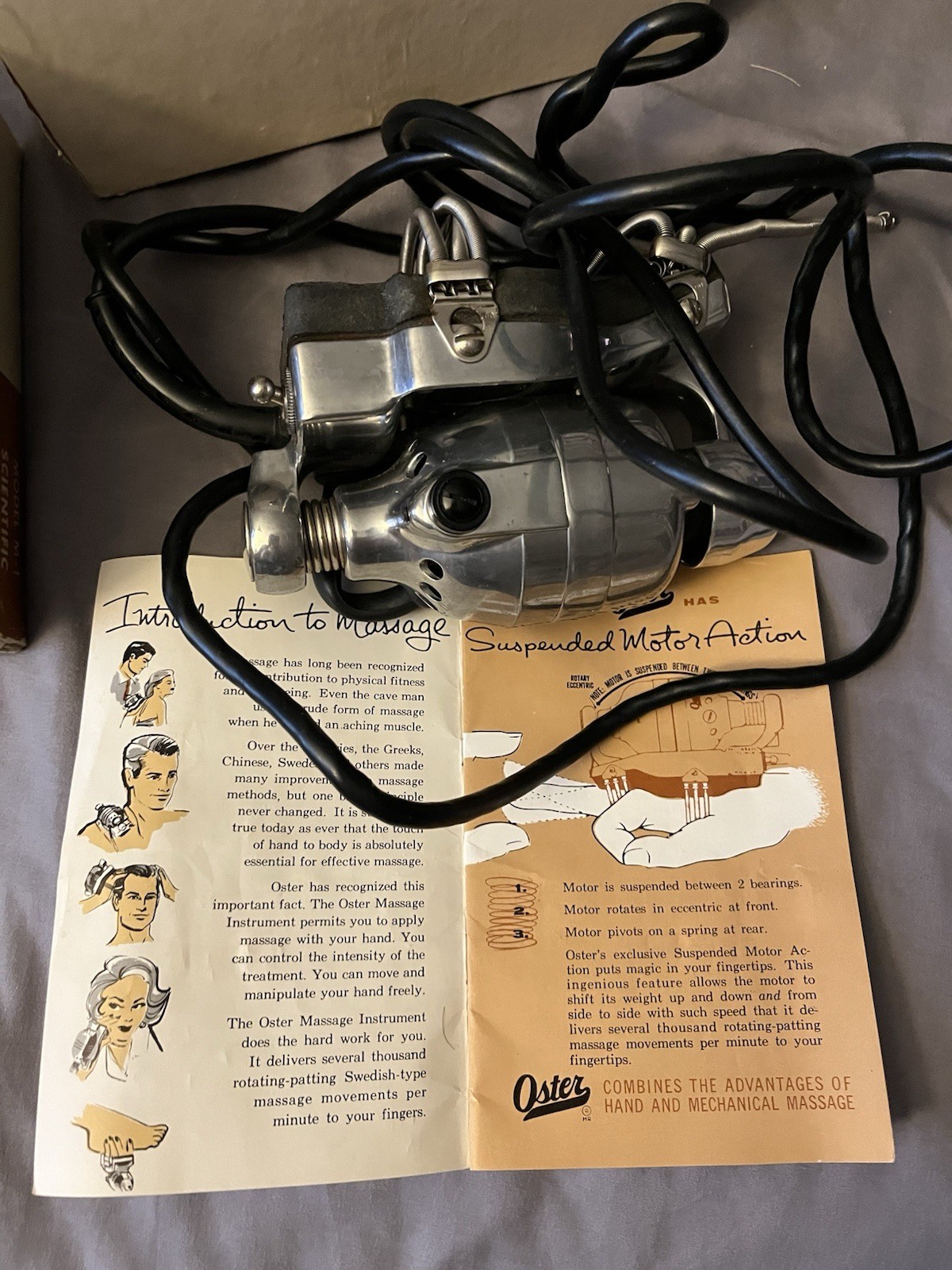 Oster Heavy Duty Handheld Massage Instrument, Rotating Swedish, Corded 110V