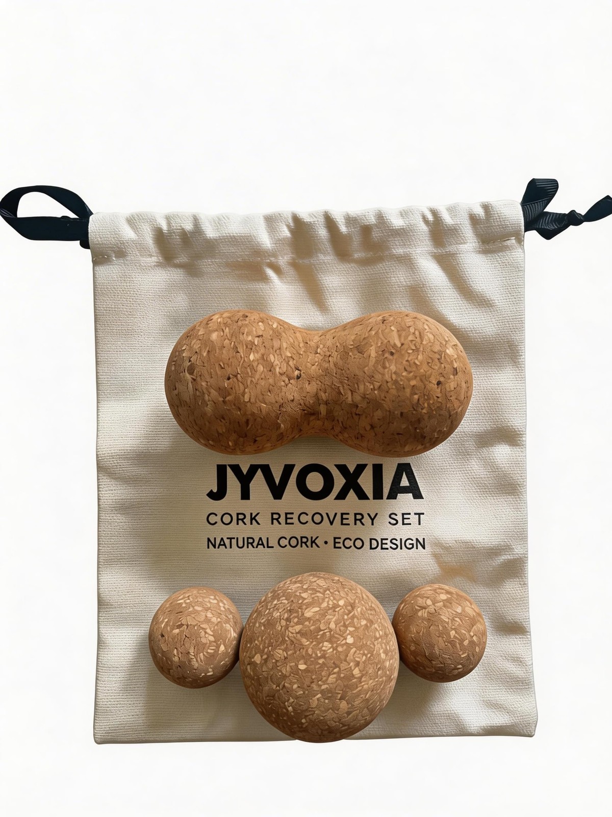 4-in-1 Cork Massage Ball Set — Deep Tissue Myofascial Release Tools for Plant…