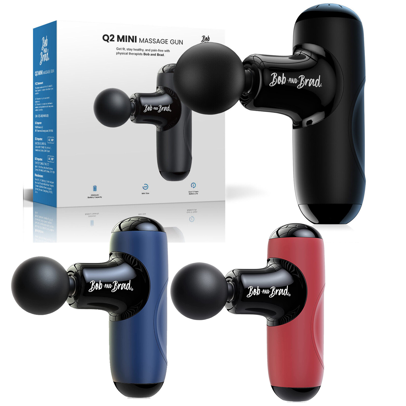 Q2 Mini Massage Gun 5-Speed Deep Tissue Sore Muscle Relief For Athletes/Gyming