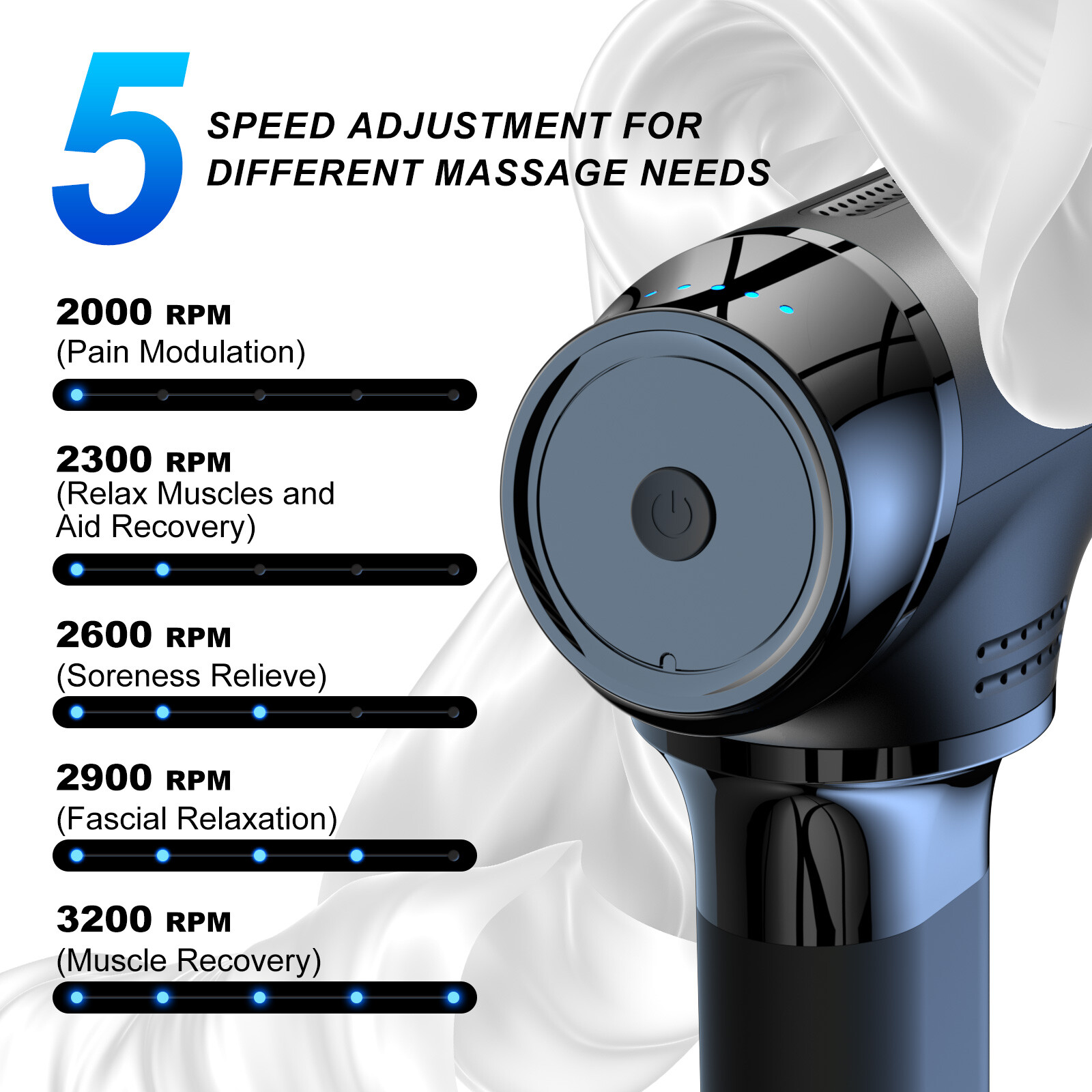 BOB AND BRAD T2 Electric Massage Gun Deep Tissue Multi-speed 10mm Amplitude