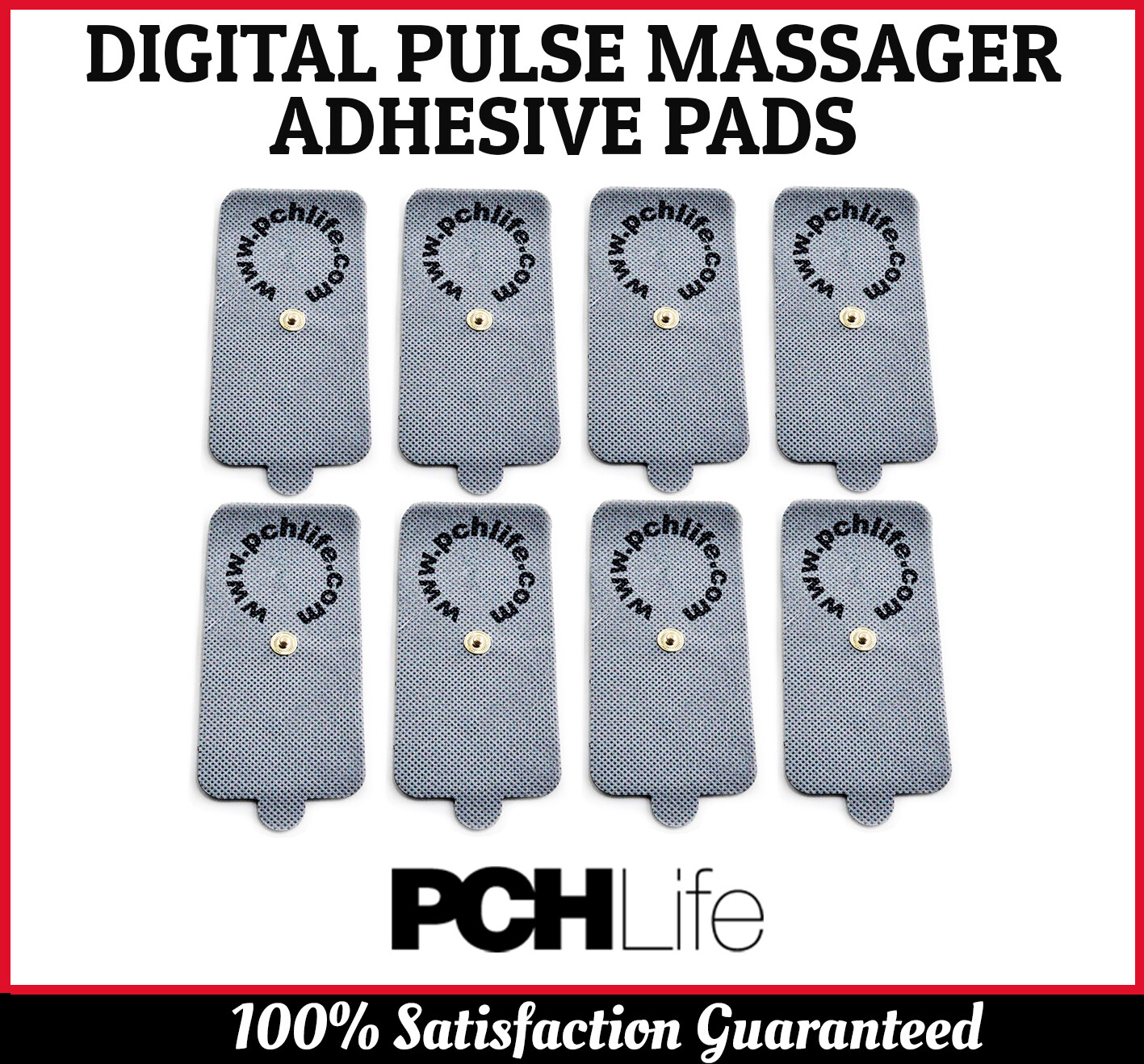 Digital Pulse Massager Adhesive Pads 8 XXL Pads Ensure Maximum Muscle Relief