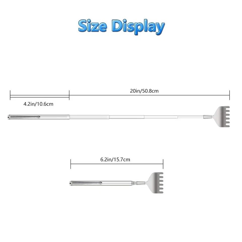 Extendable Back Scratcher for Men 3 Pack Portable Telescopic Metal Back Scrat…