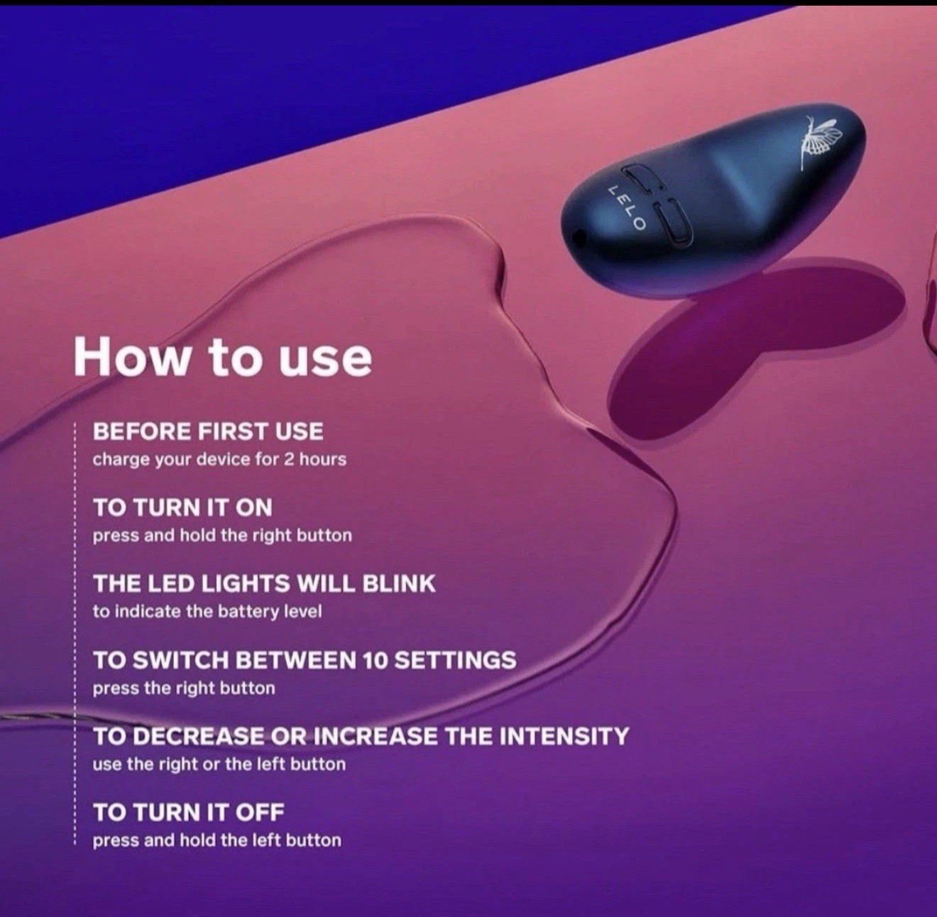 LELO NEA 3 Mini Bullet for Woman Female Massager Pitch Black