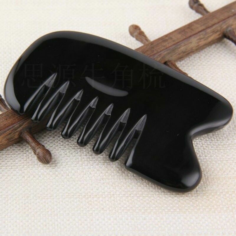 Chinese Gua Sha Board Comb Anti Static Buffalo Horn Hand Massager Full Body Tool
